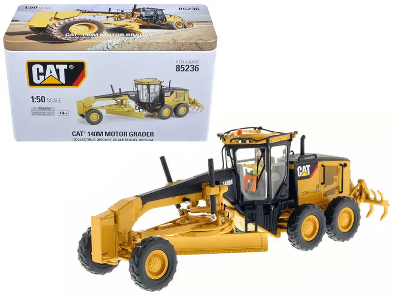 Cat Caterpillar 140M Motor Grader With Operator High Line Series 1/50 Diecast Model By Diecast Masters 1