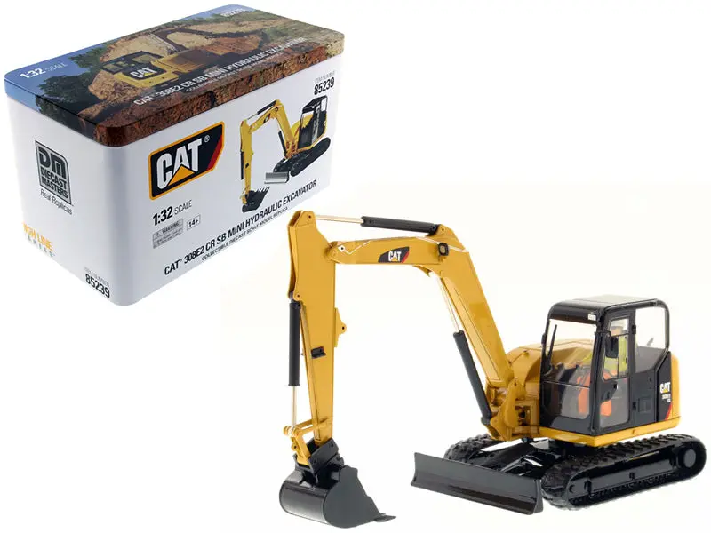Cat Caterpillar 308E2 Cr Sb Mini Hydraulic Excavator With Working Tools And Operator High Line Series 1/32 Diecast Model By Diecast Masters 1