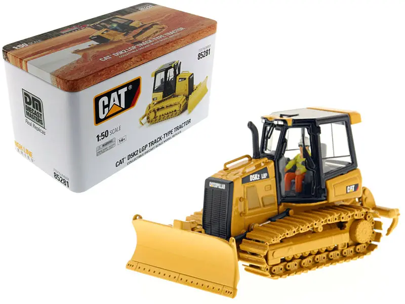 Cat Caterpillar D5k2 Lgp Track Type Tractor Dozer With Ripper With Operator High Line Series 1/50 Diecast Model By Diecast Masters 1