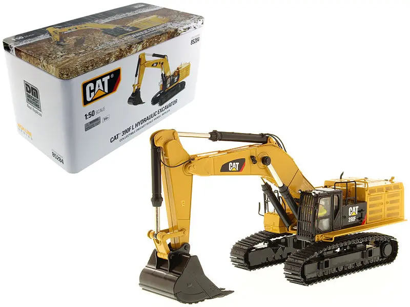 Cat Caterpillar 390F Lme Hydraulic Tracked Excavator High Line Series With Operator 1/50 Diecast Model By Diecast Masters 1