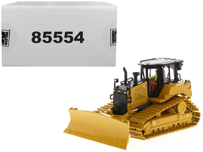 Cat Caterpillar D6 Xe Lgp Track Type Tractor Dozer With Vpat Blade And Operator High Line Series 1/50 Diecast Model By Diecast Master 1