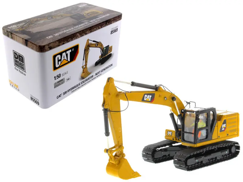 Cat Caterpillar 320 Hydraulic Excavator With Operator High Line Series 1/50 Diecast Model By Diecast Masters 1