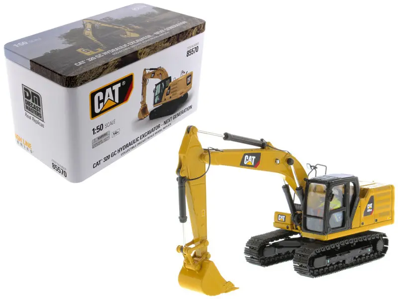 Cat Caterpillar 320 Gc Hydraulic Excavator With Operator Next Generation Design High Line Series 1/50 Diecast Model By Diecast Masters 1