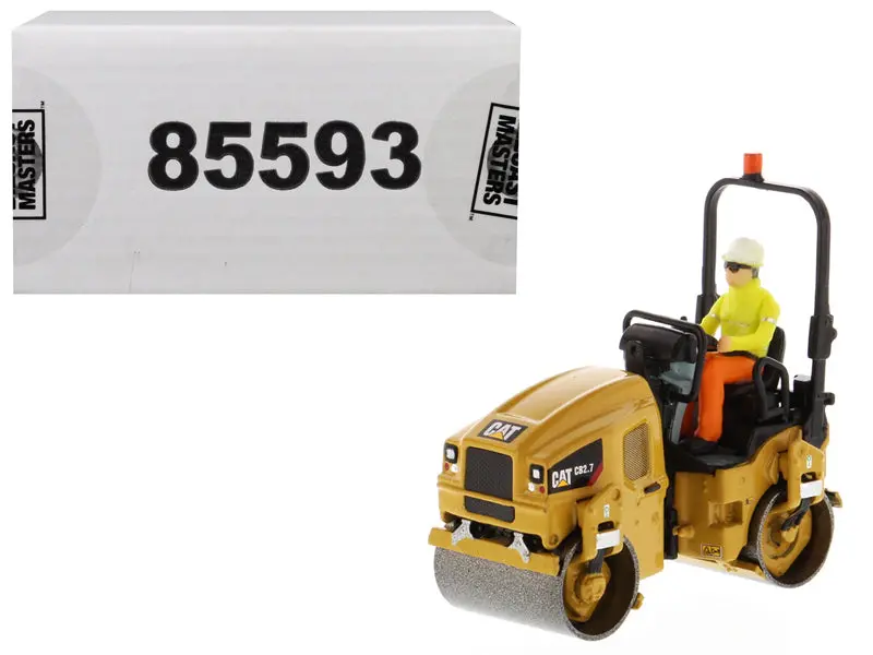 Cat Caterpillar Cb-2.7 Utility Compactor With Operator High Line Series 1/50 Diecast Model By Diecast Masters 1