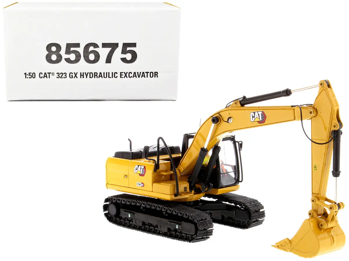 Cat Caterpillar 323 Gx Hydraulic Excavator With Operator High Line Series 1/50 Diecast Model By Diecast Masters 1
