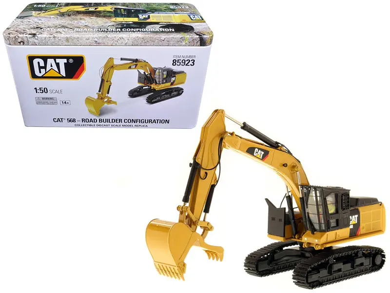 Cat Caterpillar 568 Gf Road Builder With Operator High Line Series 1/50 Diecast Model By Diecast Masters 1