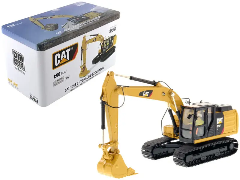 Cat Caterpillar 320F L Hydraulic Excavator With Operator High Line Series 1/50 Diecast Model By Diecast Masters 1