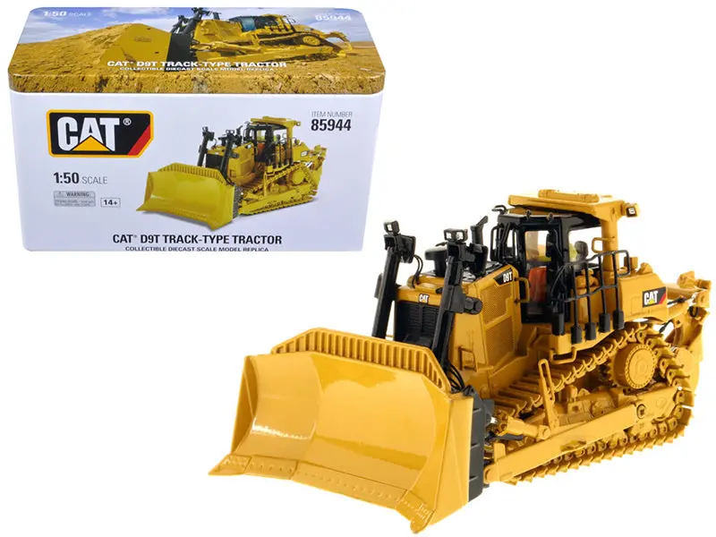Cat Caterpillar D9t Track-Type Tractor With Operator High Line Series 1/50 Diecast Model By Diecast Masters 1