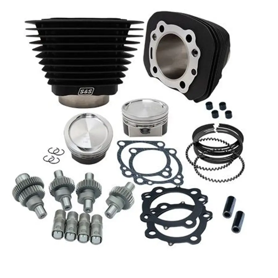 Hooligan Kit - 883Cc To 1200Cc For 2000-'21 Hd Sportster Models - Wrinkle Black 1