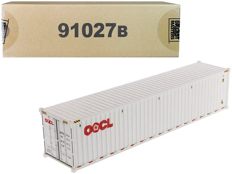 40' Dry Goods Sea Container "Oocl" White "Transport Series" 1/50 Model By Diecast Masters 1