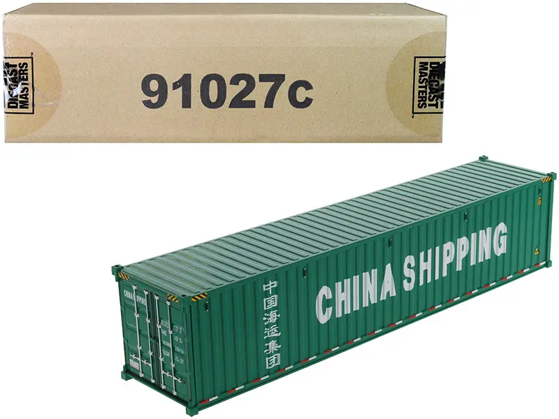 40' Dry Goods Sea Container "China Shipping" Green "Transport Series" 1/50 Model By Diecast Masters 1
