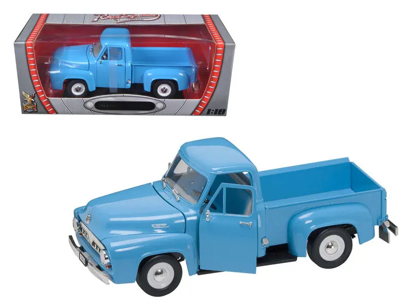 1953 Ford F-100 Pickup Light Blue 1/18 Diecast Model By Road Signature 1