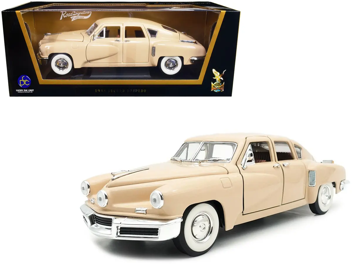 1948 Tucker Torpedo Cream 1/18 Diecast Model Car By Road Signature 1