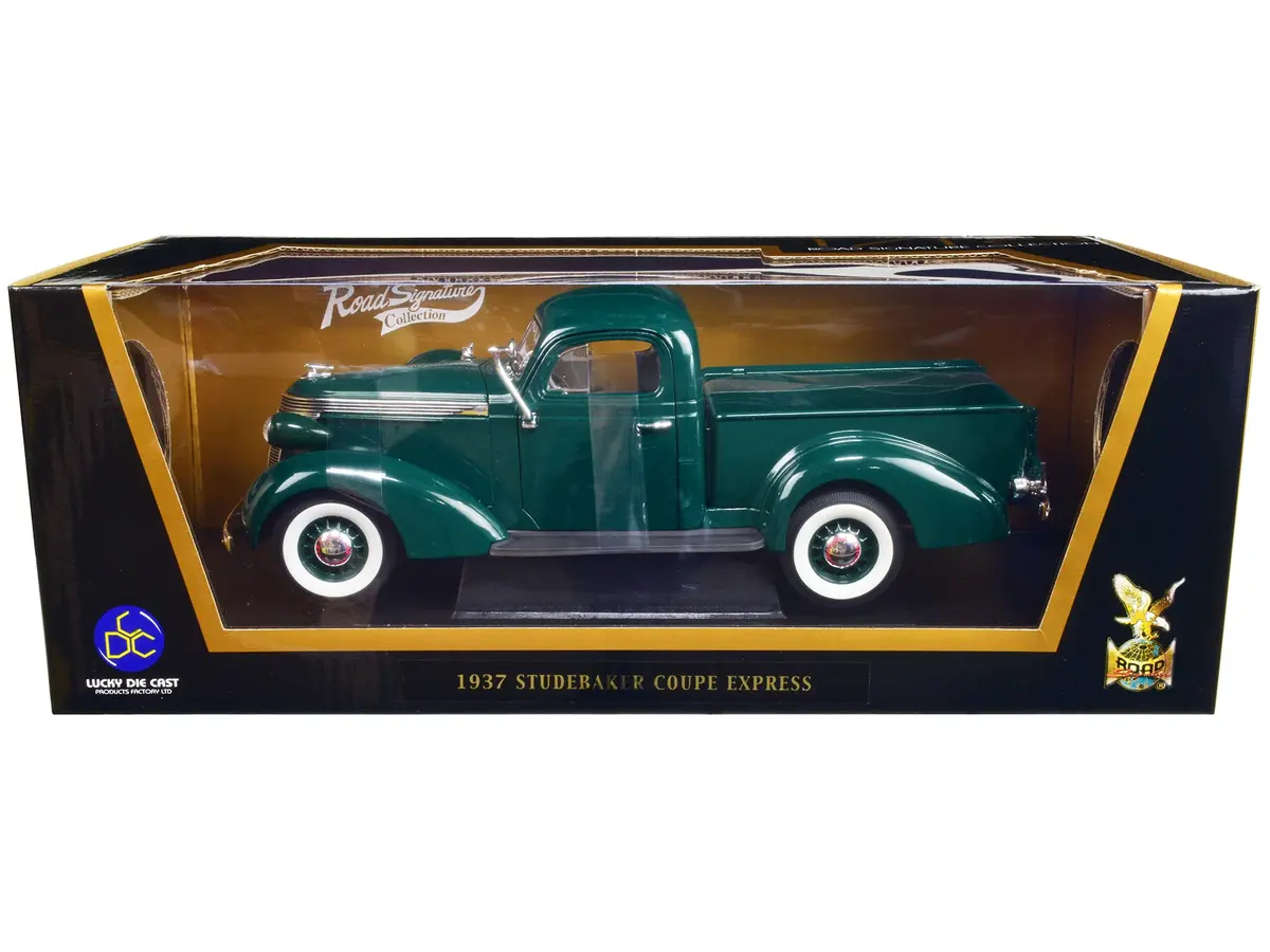 1937 Studebaker Express Pickup Green 1/18 Diecast Model By Road Signature 1
