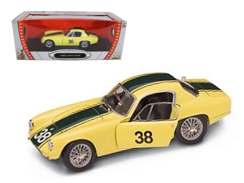 1960 Lotus Elite #38 Yellow 1/18 Diecast Model Car By Road Signature 1