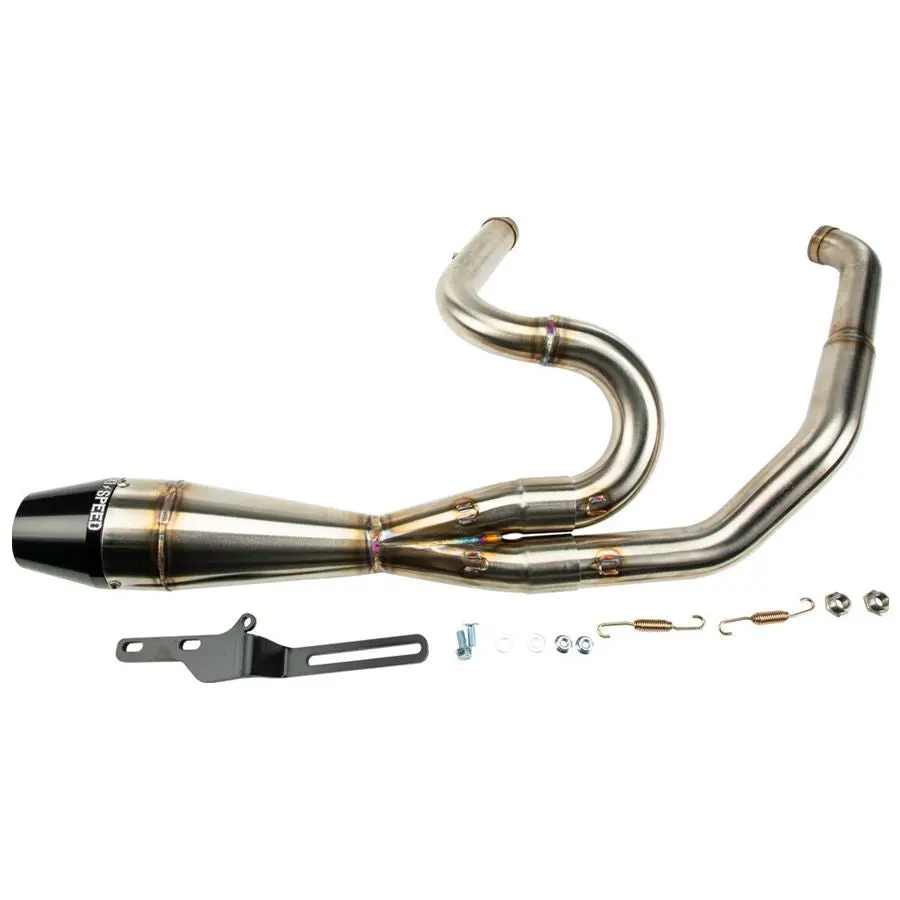 Sawicki - Shorty 2 Into 1 Pipe '17-Up M8 Touring Models -Stainless 1