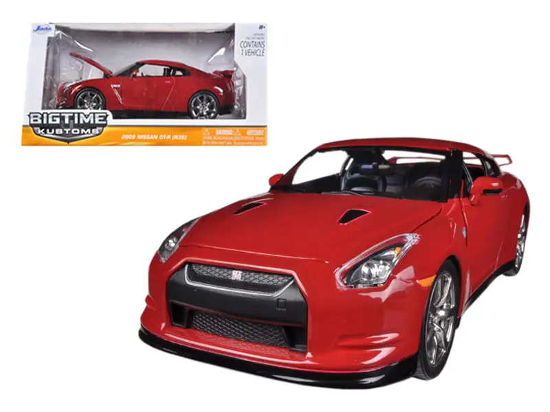2009 Nissan Gt-R R35 Red 1/24 Diecast Model Car By Jada 1