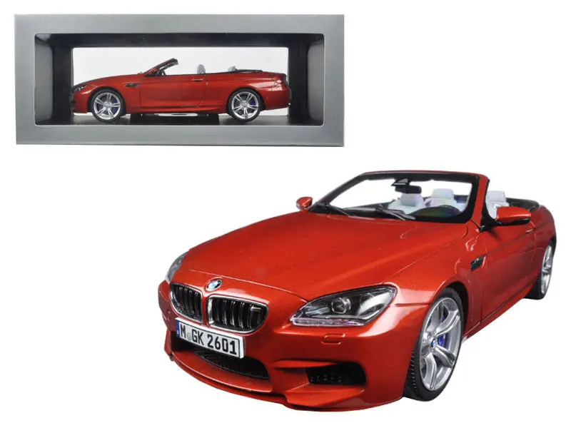 Bmw M6 F12m Convertible Sakhir Orange 1/18 Diecast Model Car By Paragon 1