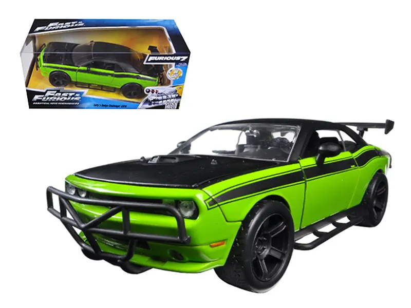 Letty's Dodge Challenger Srt8 Off Road Green And Black "Fast & Furious" Movie 1/24 Diecast Model Car By Jada 1