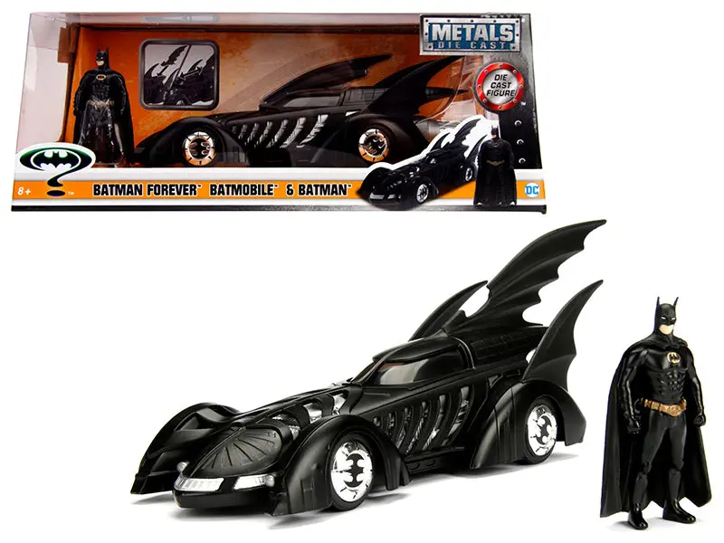 1995 Batman Forever Batmobile With Diecast Batman Figure 1/24 Diecast Model Car By Jada 1