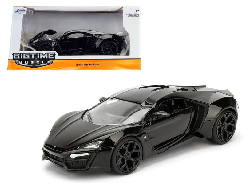 Lykan Hypersport Glossy Black 1/24 Diecast Model Car By Jada 1