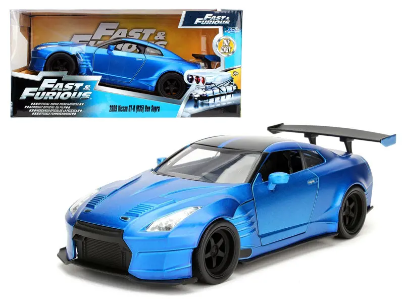 Brian's 2009 Nissan Gtr R35 Blue Ben Sopra "Fast & Furious" Movie 1/24 Diecast Model Car  By Jada 1
