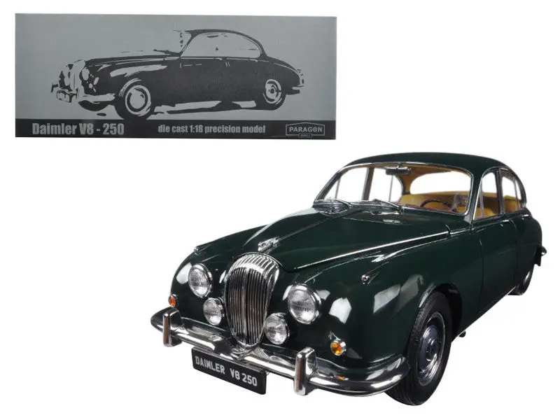1967 Daimler V8-250 British Racing Green Left Hand Drive 1/18 Diecast Model Car By Paragon 1