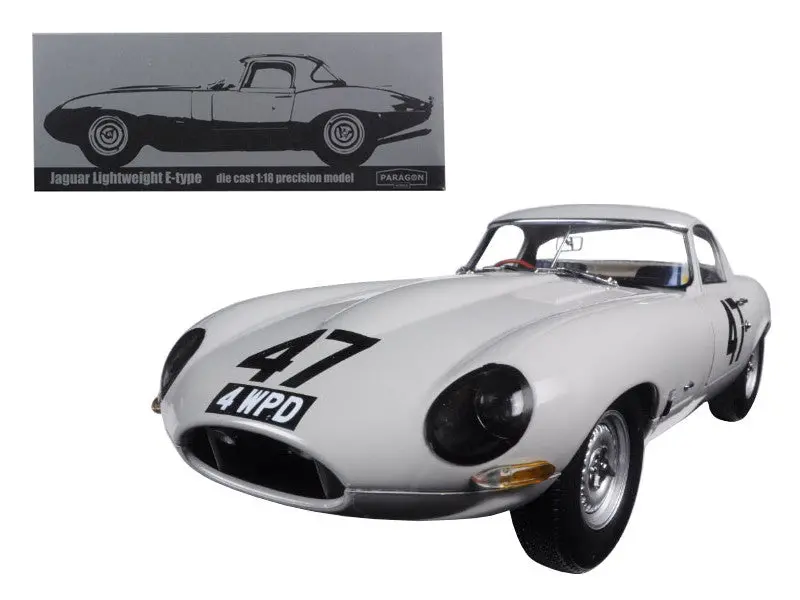 1963 Jaguar Lightweight E-Type #47 "Coombs 4 Wpd" 1/18 Diecast Model Car By Paragon 1
