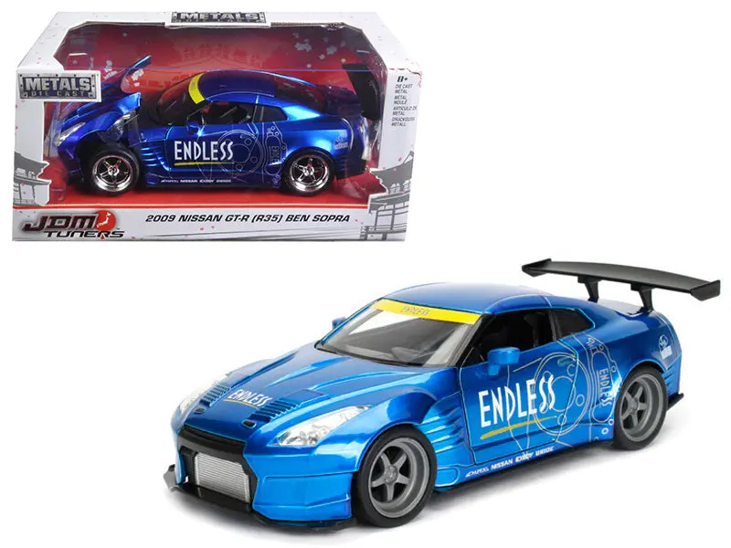 2009 Nissan Gt-R (R35) Ben Sopra Blue Jdm Tuners 1/24 Diecast Model Car  By Jada 1
