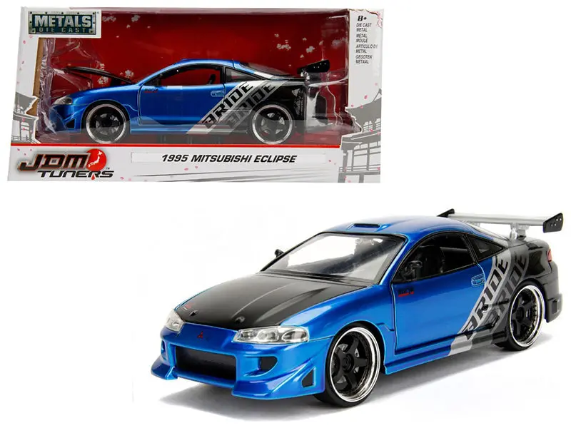 1995 Mitsubishi Eclipse "Bride" Blue "Jdm Tuners" 1/24 Diecast Model Car By Jada 1