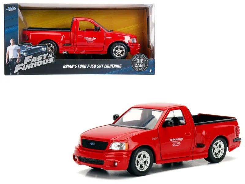 Brian's Ford F-150 Svt Lightning Pickup Truck Red "Fast & Furious" Movie 1/24 Diecast Model By Jada 1