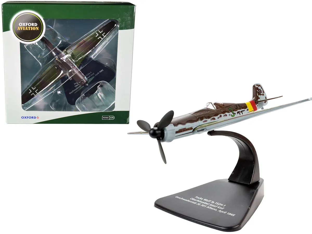 Focke-Wulf Ta 152 H-1 Fighter Plane Pilot: Oberfelwebel Josef Keil Geschwaderstab Jg 301 Alteno April (1945) "Oxford Aviation" Series 1/72 Diecast Model Airplane By Oxford Diecast 1