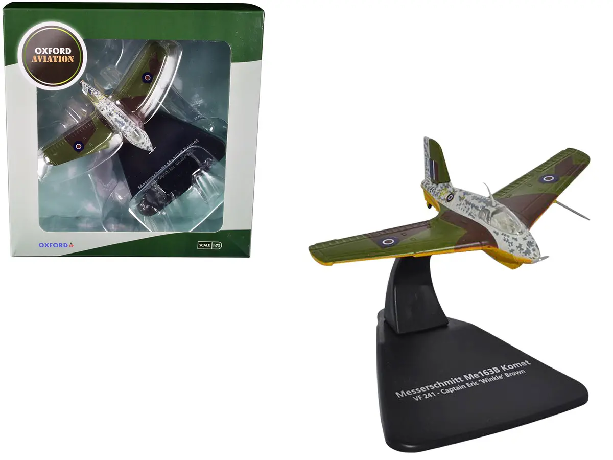 Messerschmitt Me 163B Komet Rocket Plane Vf 241 Captain Eric 'Winkle' Brown "Oxford Aviation" Series 1/72 Diecast Model Airplane By Oxford Diecast 1