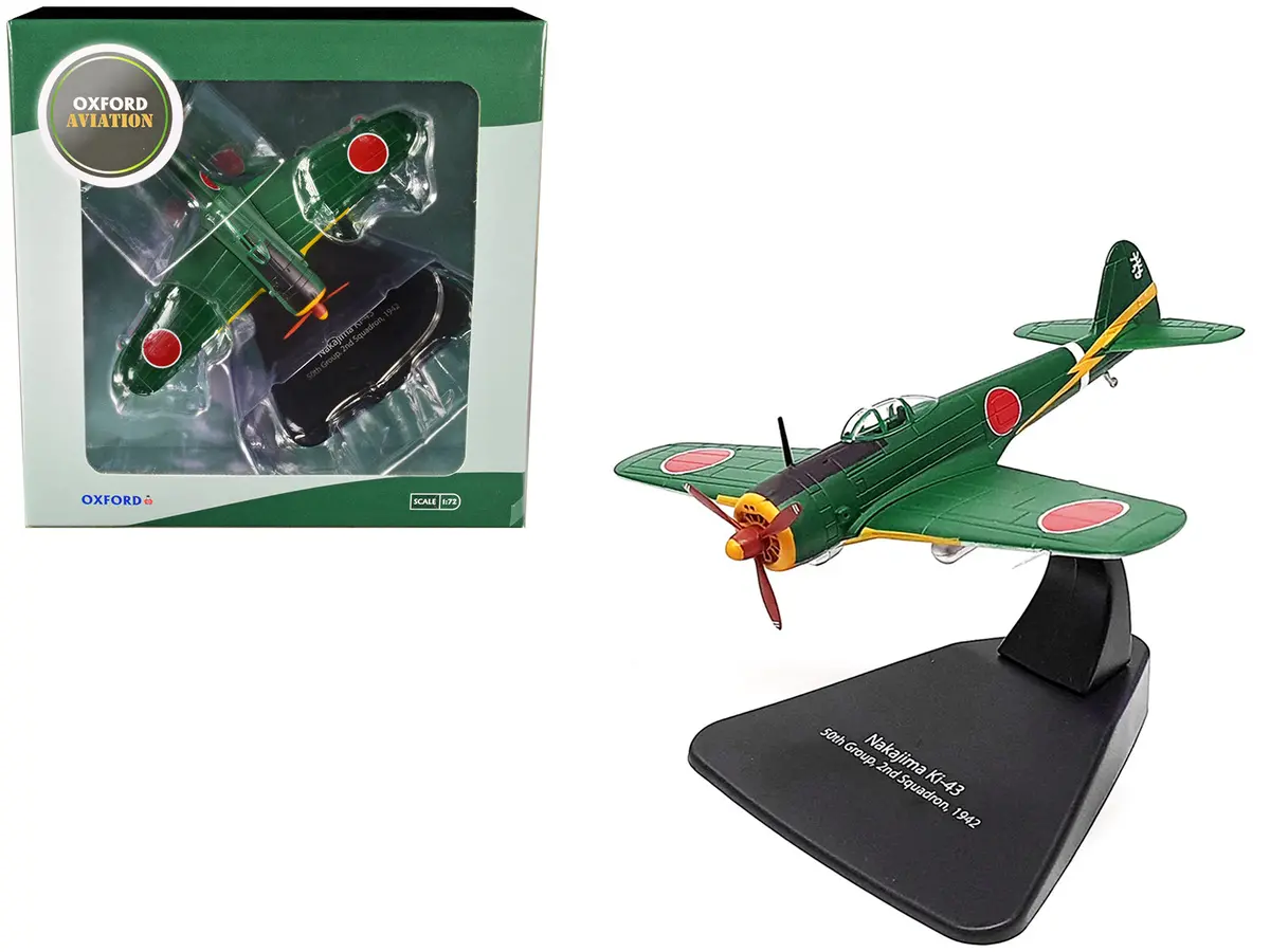 Nakajima Ki-43 Hayabusa Fighter Plane 50Th Group 2Nd Squadron (1942) "Oxford Aviation" Series 1/72 Diecast Model Airplane By Oxford Diecast 1