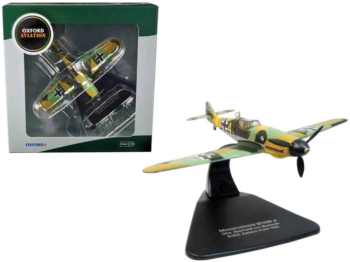 Messerschmitt Bf 109F-4 Fighter Plane "Ofw. Eberhard Von Boremski 9/Jg3 Eastern Front" (1942) "Oxford Aviation" Series 1/72 Diecast Model Airplane By Oxford Diecast 1