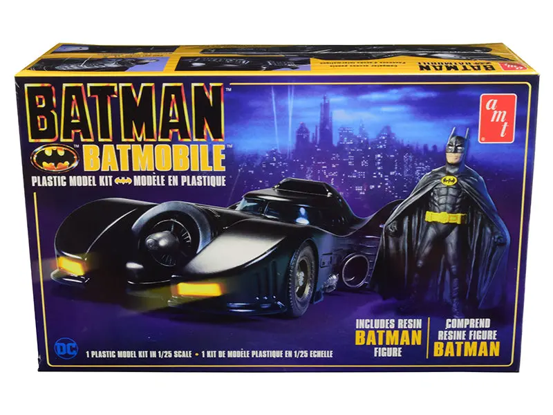 Batmobile With Resin Batman Figure "Batman" (1989) Plasstic Model Kit (Skill Level 2) 1/25 Scale Model By Amt 1