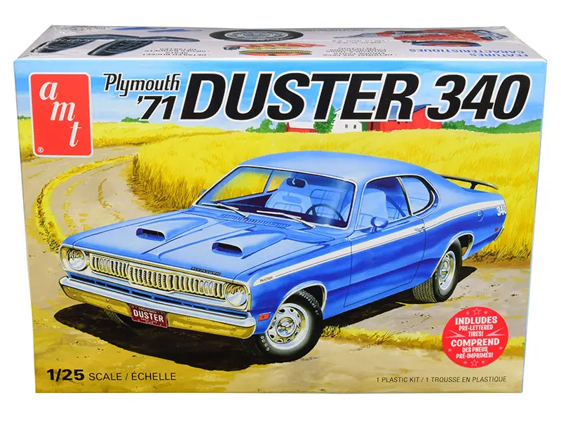 1971 Plymouth Duster 340 Plastic Model Kit (Skill Level 2) 1/25 Scale Model By Amt 1
