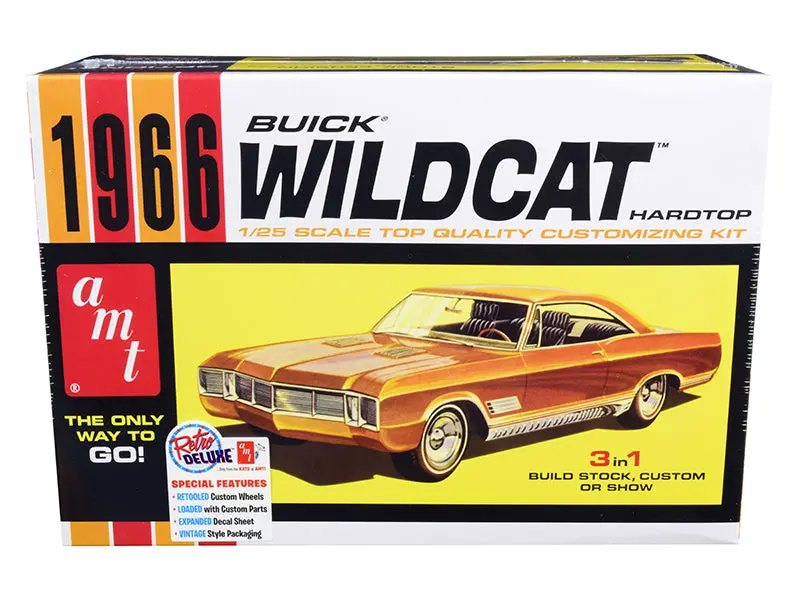 1966 Buick Wildcat Hardtop 3 In 1 Plastic Model Kit (Skill Level 2) 1/25 Scale Model By Amt 1