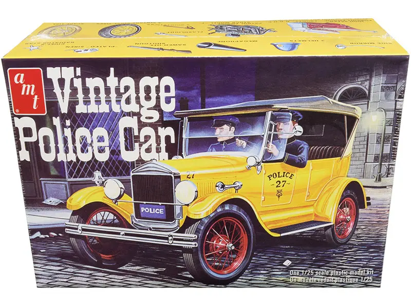 1927 Ford T Vintage Police Car Plastic Model Kit (Skill Level 2) 1/25 Scale Model By Amt 1
