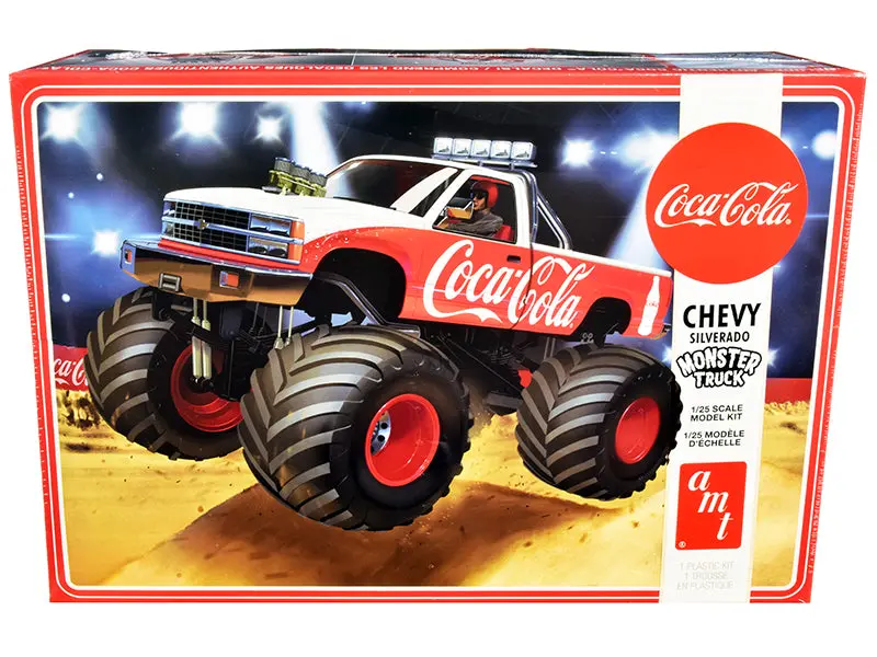 Chevrolet Silverado Monster Truck "Coca-Cola" Plastic Model Kit (Skill Level 2) 1/25 Scale Model By Amt 1