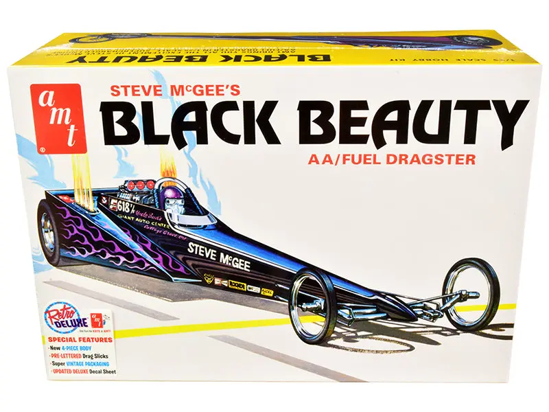 Steve Mcgee's "Black Beauty" Wedge Aa/Fuel Dragster Plastic Model Kit (Skill Level 2) 1/25 Scale Model By Amt 1