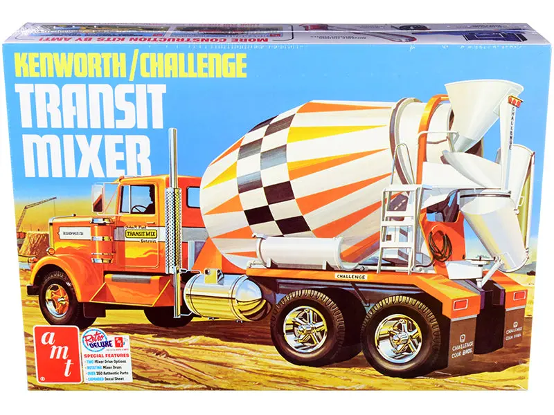 Kenworth / Challenge Transit Cement Mixer Truck Plastic Model Kit (Skill Level 3) 1/25 Scale Model By Amt 1