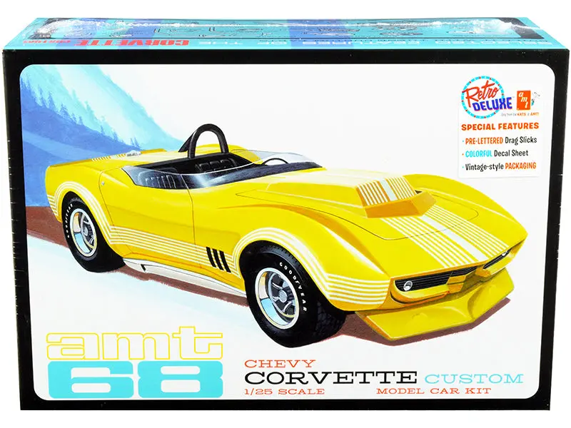 1968 Chevrolet Corvette Custom Plastic Model Kit 1/25 Scale Model By Amt 1
