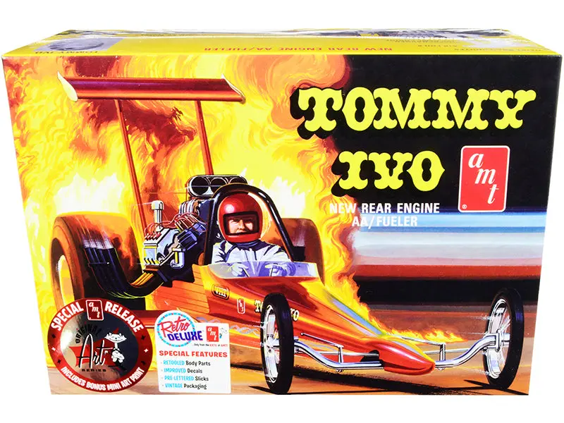 Tommy Ivo Rear Engine Dragster Plastic Model Kit (Skill Level 2) 1/25 Scale Model By Amt 1