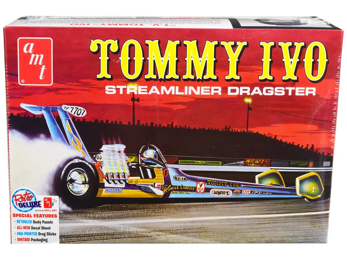 Tommy Ivo Streamliner Dragster Plastic Model Kit (Skill Level 2) 1/25 Scale Model By Amt 1