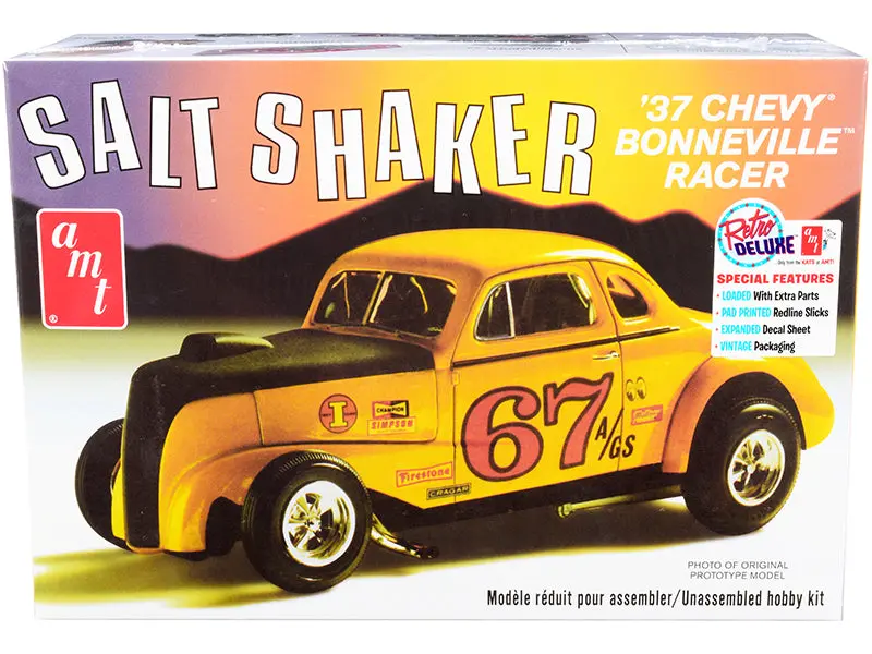 1937 Chevrolet Bonneville Racer "Salt Shaker" Plastic Model Kit (Skill Level 2) 1/25 Scale Model By Amt" 1