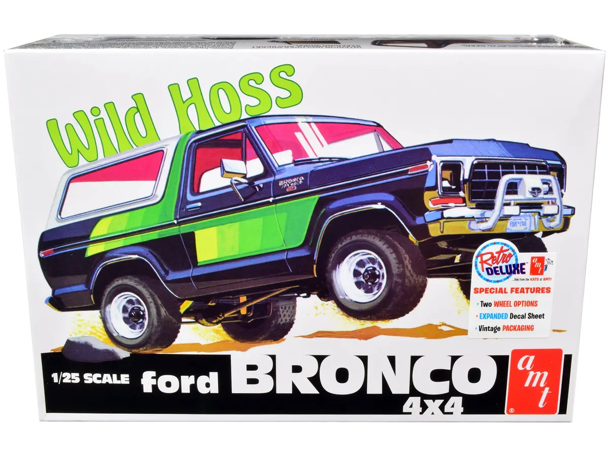 Ford Bronco 4X4 "Wild Hoss" Plastic Model Kit (Skill Level 2) 1/25 Scale Model By Amt 1