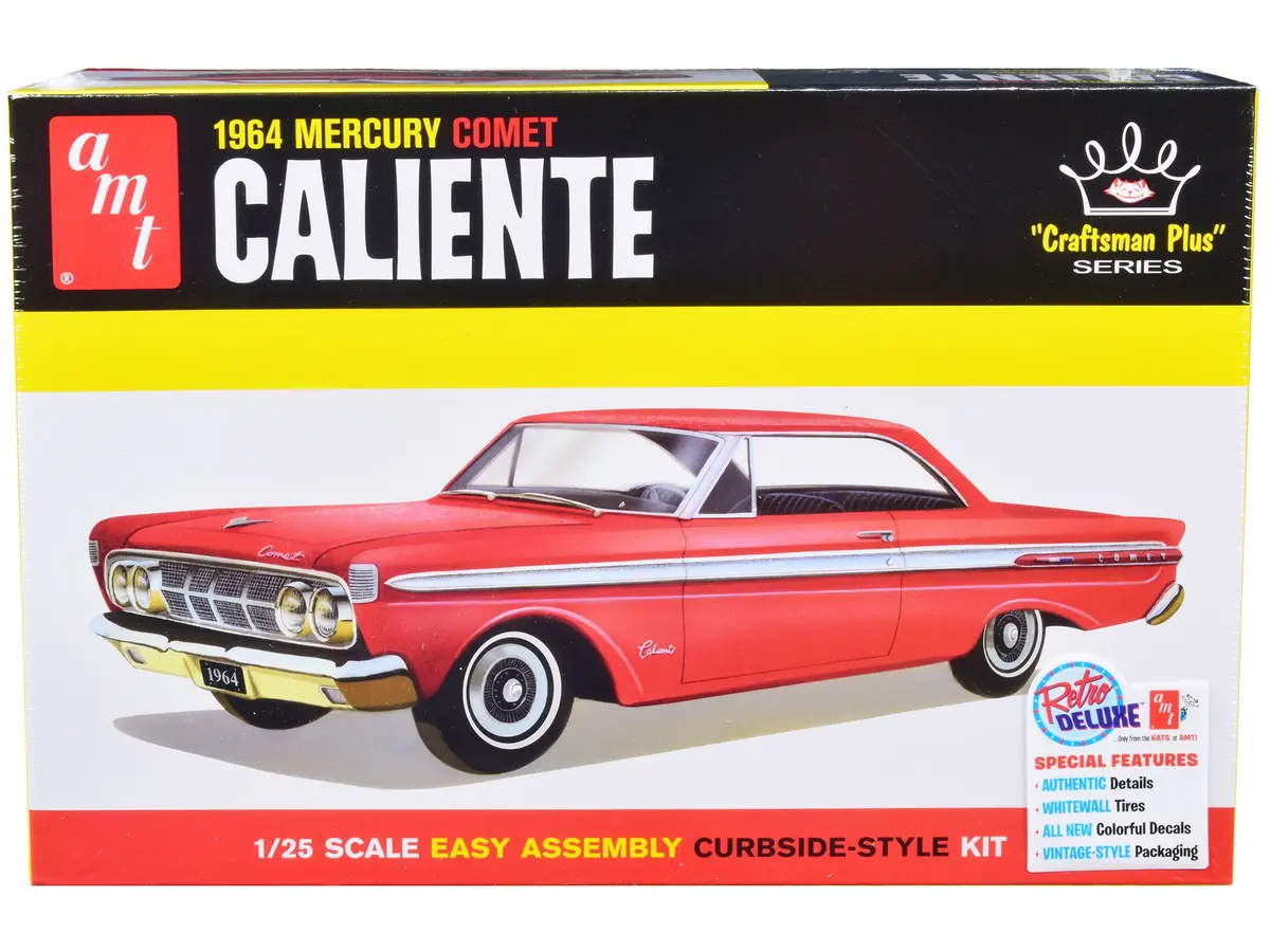 1964 Mercury Comet Caliente "Craftsman Plus" Series Plastic Model Kit (Skill Level 2) 1/25 Scale Model By Amt 1
