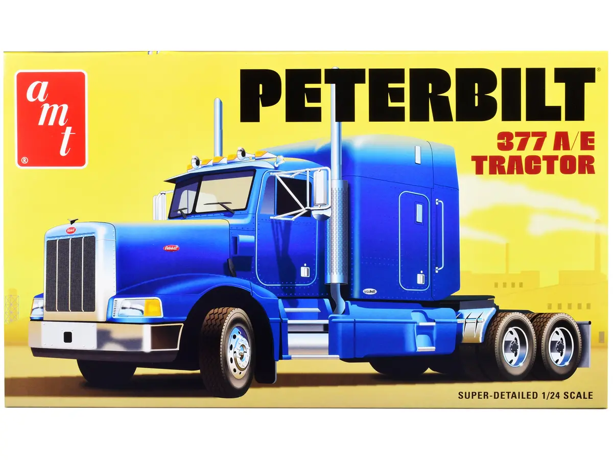 Peterbilt 377 A/E Truck Tractor Plastic Model Kit (Skill Level 3) 1/24 Scale Model By Amt 1