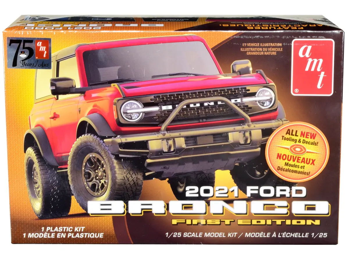 2021 Ford Bronco First Edition Plastic Model Kit 1/25 Scale Model By Amt 1
